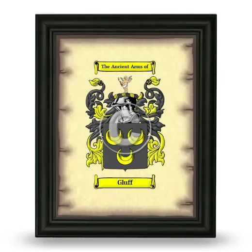 Gluff Coat of Arms Framed - Black