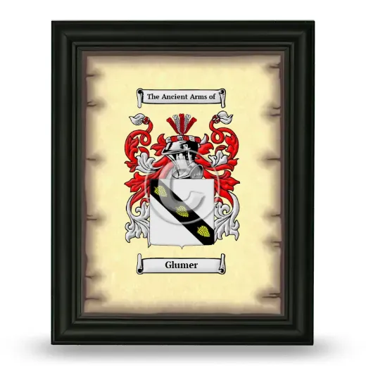 Glumer Coat of Arms Framed - Black