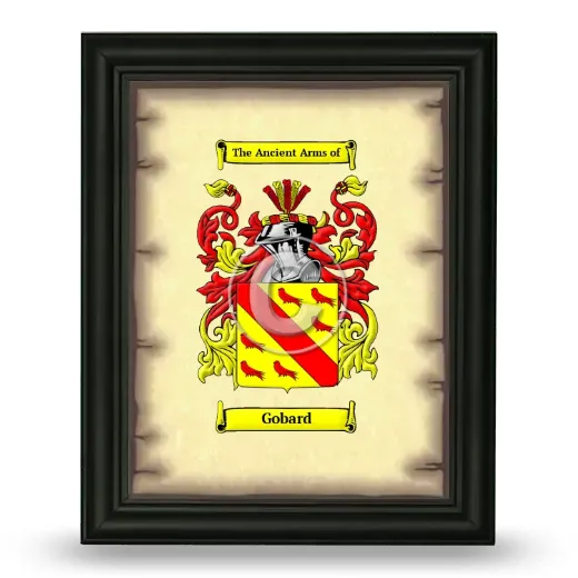 Gobard Coat of Arms Framed - Black