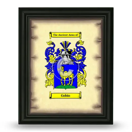 Gobio Coat of Arms Framed - Black