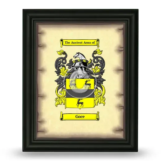 Goce Coat of Arms Framed - Black