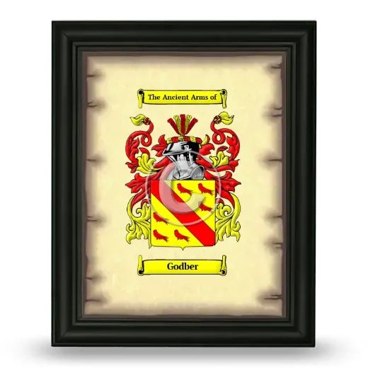 Godber Coat of Arms Framed - Black
