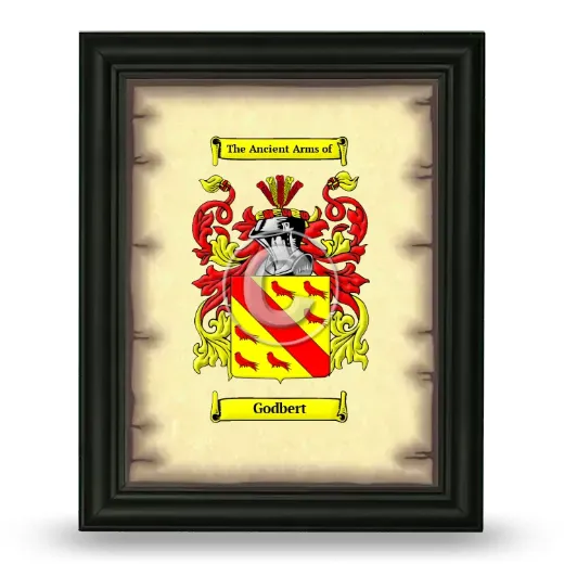 Godbert Coat of Arms Framed - Black