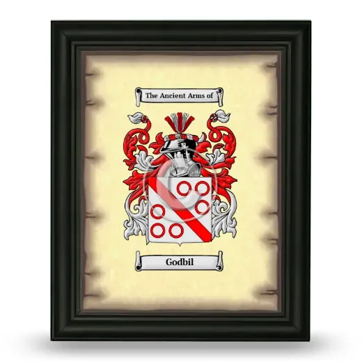 Godbil Coat of Arms Framed - Black