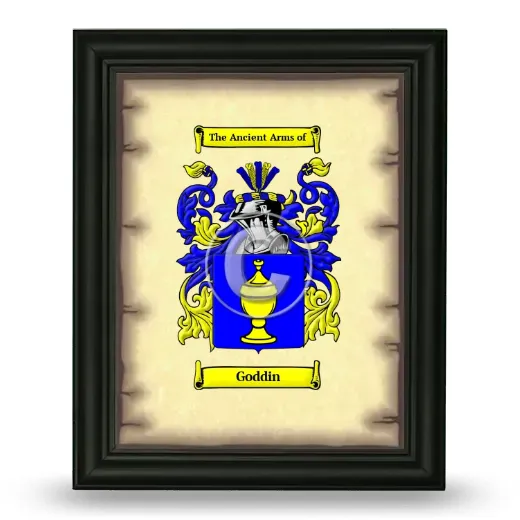 Goddin Coat of Arms Framed - Black