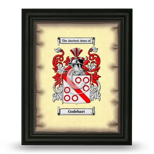Godebart Coat of Arms Framed - Black