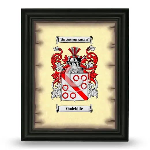 Godebille Coat of Arms Framed - Black
