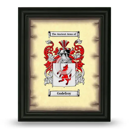 Godefroy Coat of Arms Framed - Black