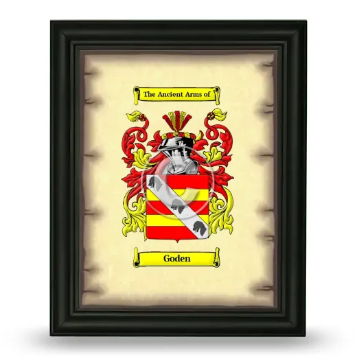 Goden Coat of Arms Framed - Black