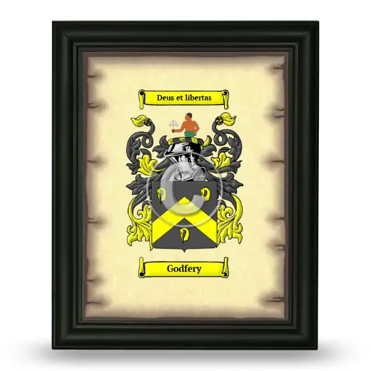 Godfery Coat of Arms Framed - Black
