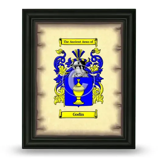 Godin Coat of Arms Framed - Black