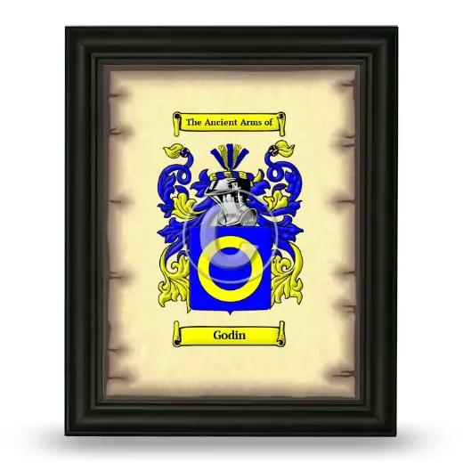 Godin Coat of Arms Framed - Black