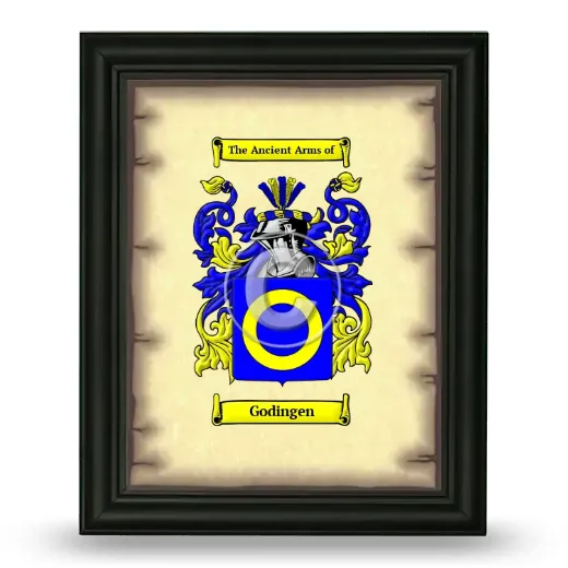 Godingen Coat of Arms Framed - Black
