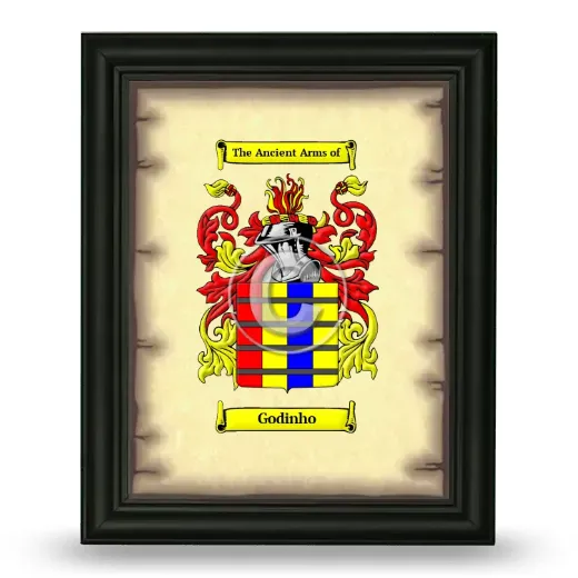 Godinho Coat of Arms Framed - Black