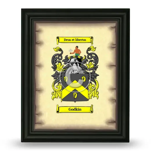 Godkin Coat of Arms Framed - Black