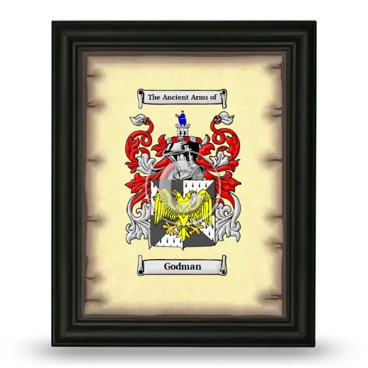 Godman Coat of Arms Framed - Black