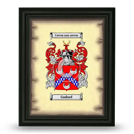 Godord Coat of Arms Framed - Black