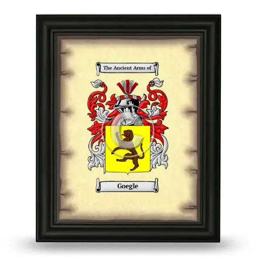 Goegle Coat of Arms Framed - Black