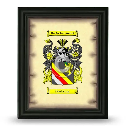 Goehring Coat of Arms Framed - Black