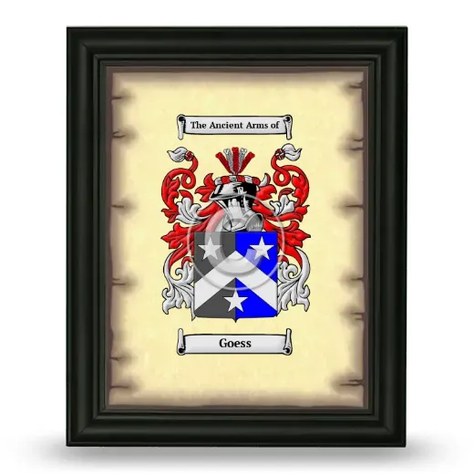 Goess Coat of Arms Framed - Black