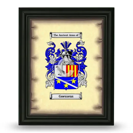 Goessens Coat of Arms Framed - Black
