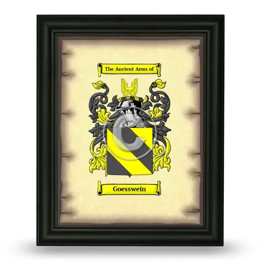 Goesswein Coat of Arms Framed - Black