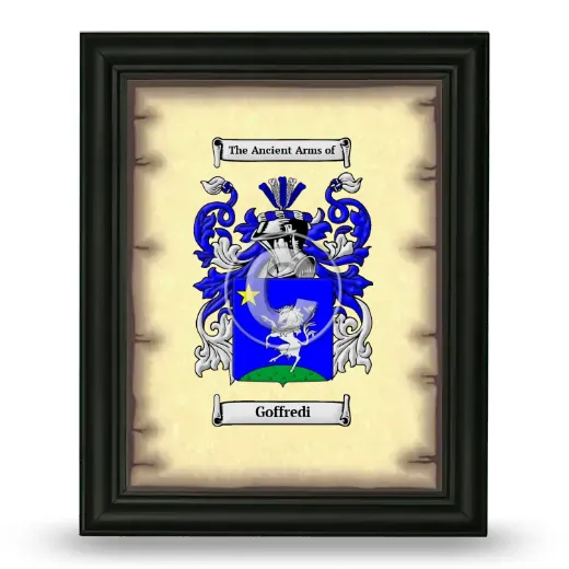 Goffredi Coat of Arms Framed - Black