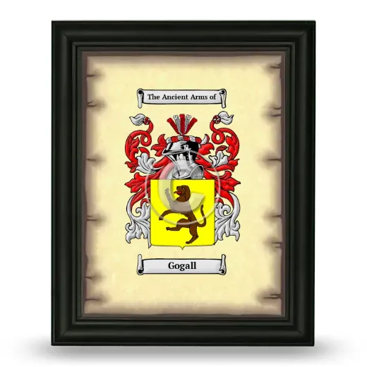 Gogall Coat of Arms Framed - Black