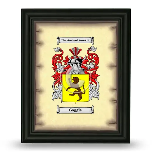 Goggle Coat of Arms Framed - Black