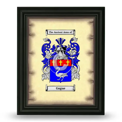 Gogue Coat of Arms Framed - Black