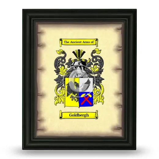 Goldbergh Coat of Arms Framed - Black