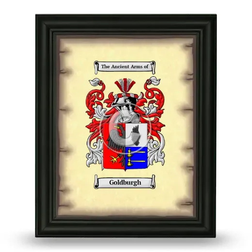 Goldburgh Coat of Arms Framed - Black