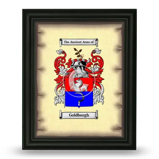 Goldburgh Coat of Arms Framed - Black
