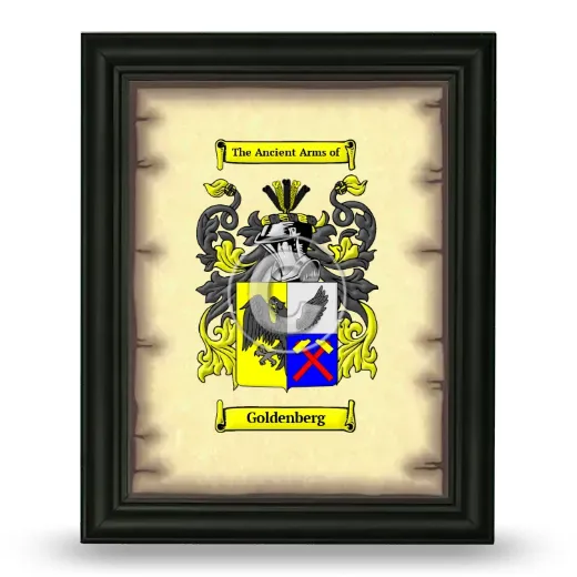 Goldenberg Coat of Arms Framed - Black