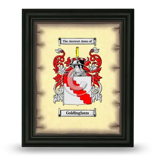 Goldingham Coat of Arms Framed - Black