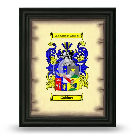 Goldner Coat of Arms Framed - Black