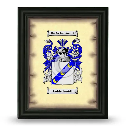 Goldschmidt Coat of Arms Framed - Black