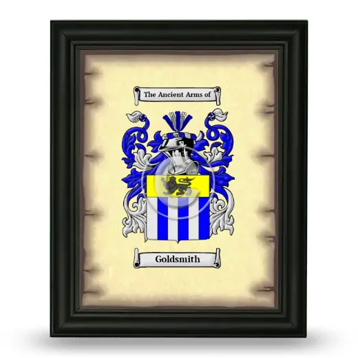 Goldsmith Coat of Arms Framed - Black