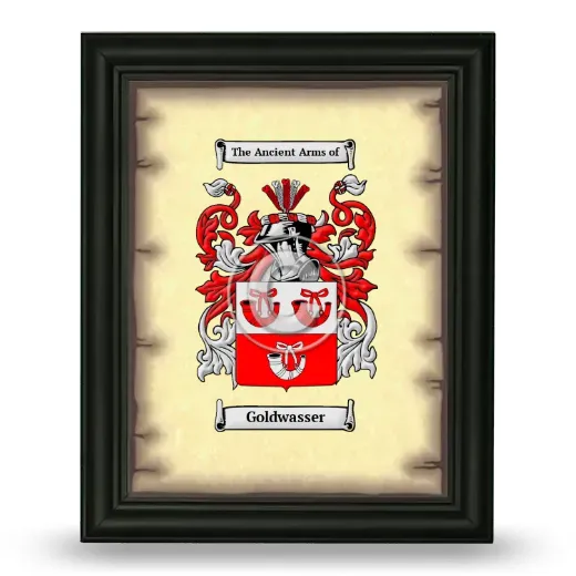 Goldwasser Coat of Arms Framed - Black