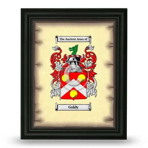 Goldy Coat of Arms Framed - Black