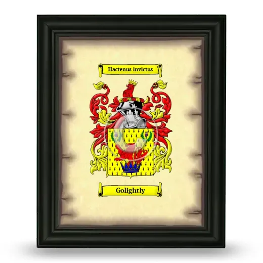 Golightly Coat of Arms Framed - Black