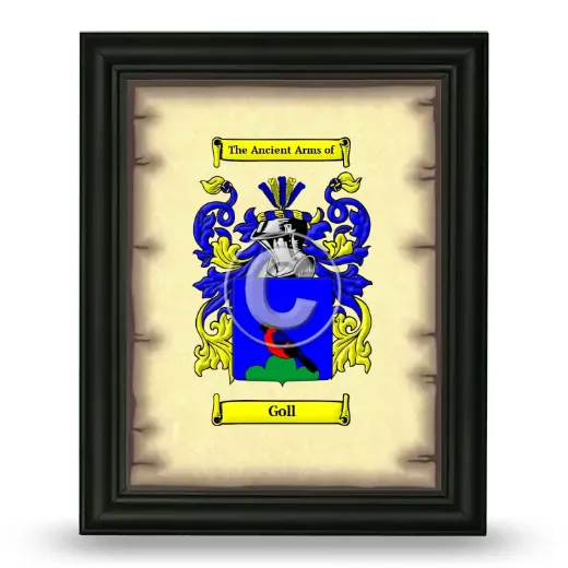 Goll Coat of Arms Framed - Black