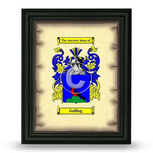 Golling Coat of Arms Framed - Black