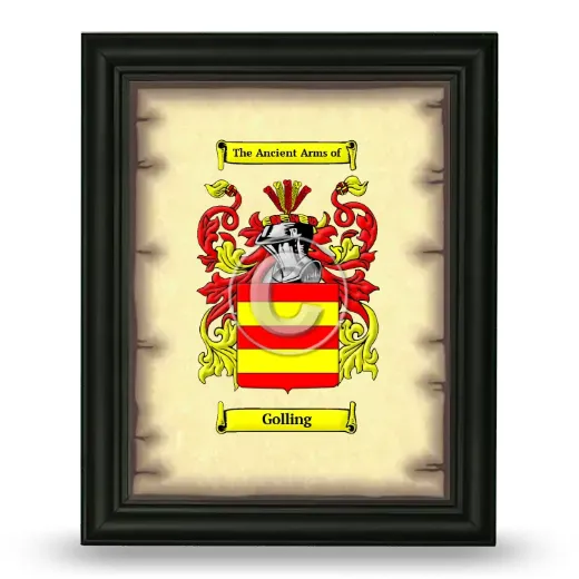 Golling Coat of Arms Framed - Black