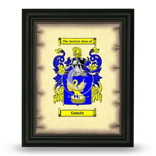 Goméz Coat of Arms Framed - Black