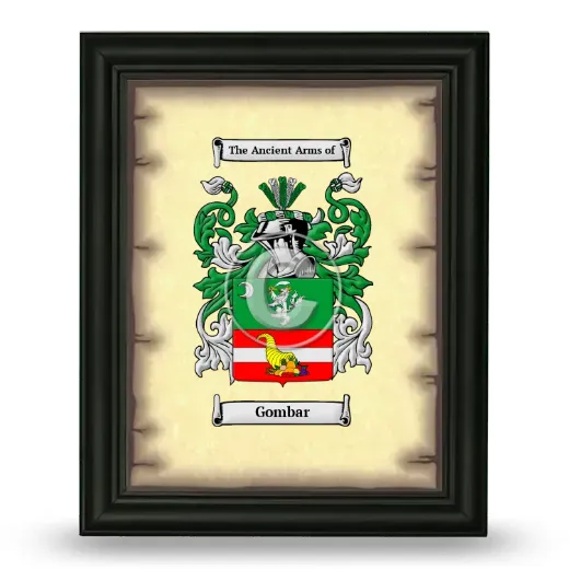 Gombar Coat of Arms Framed - Black