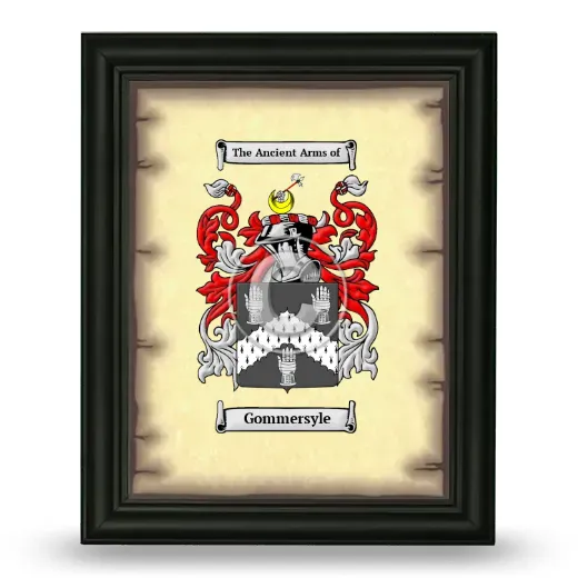 Gommersyle Coat of Arms Framed - Black