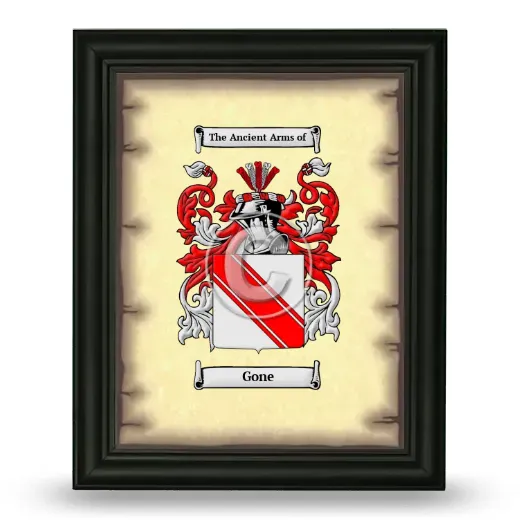 Gone Coat of Arms Framed - Black