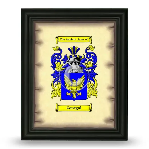 Gonegal Coat of Arms Framed - Black