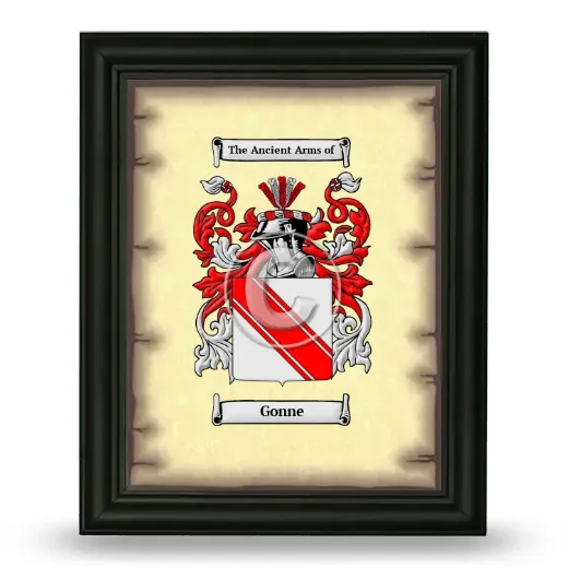 Gonne Coat of Arms Framed - Black